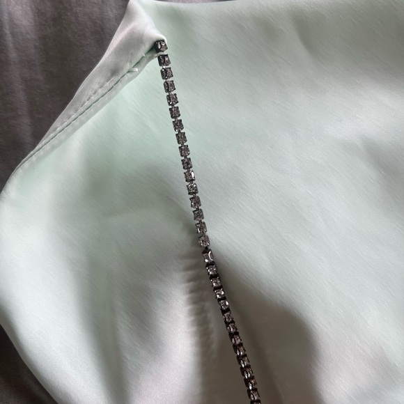 WHITE FOX MINT RHINESTONE SCARF TOP - Picture 2 of 5